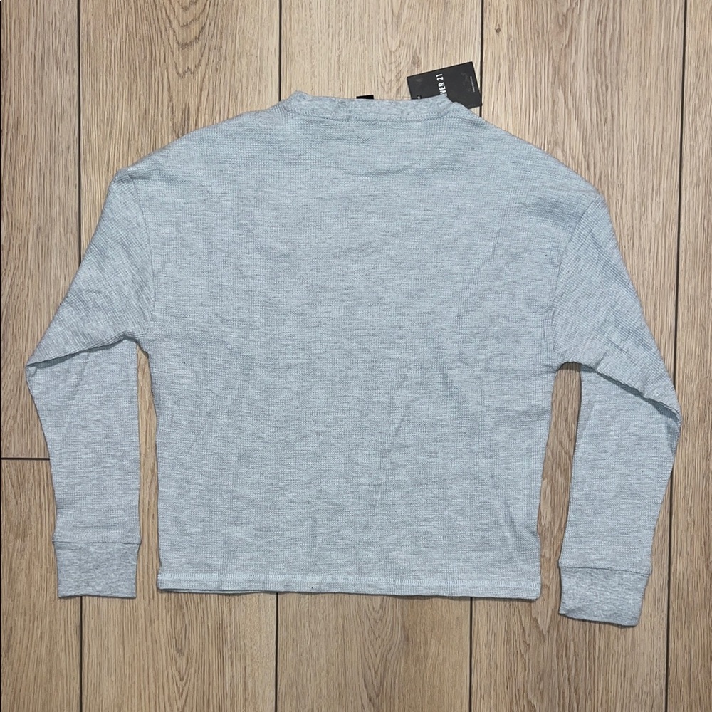 Forever 21 Light Gray Waffle Knit Top - Picture 5 of 8